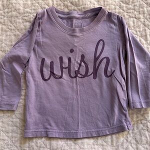 Peek shirt says “wish” 6-12 months